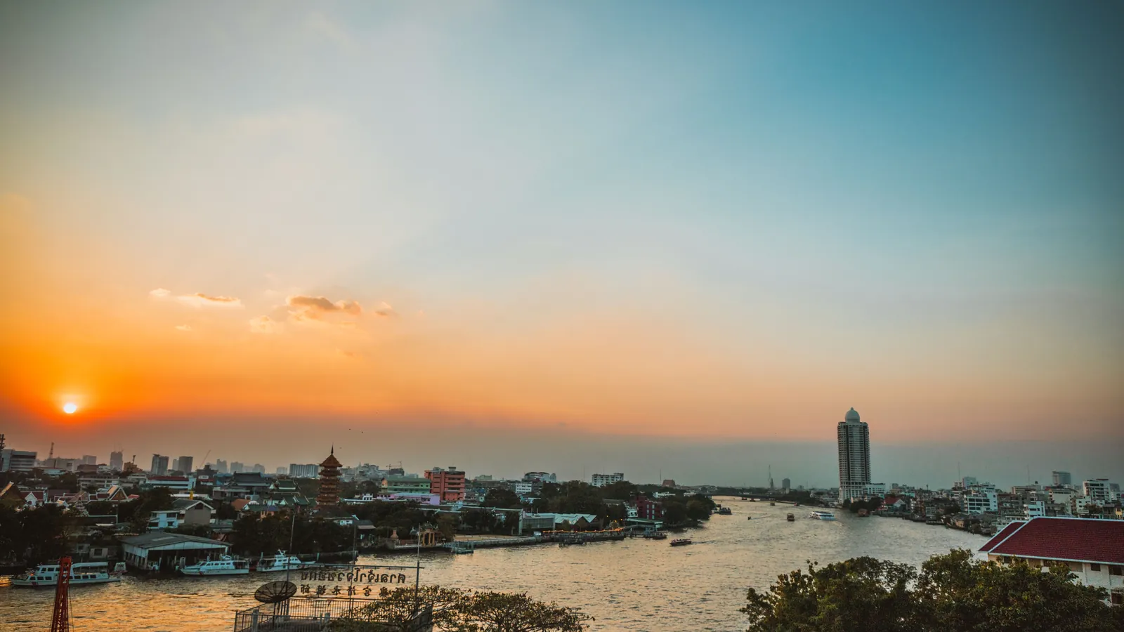 Bangkok along the Chao Phraya river, the Thailand leg of the matrix