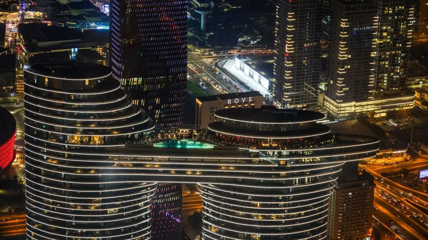 Aerial view of downtown Dubai