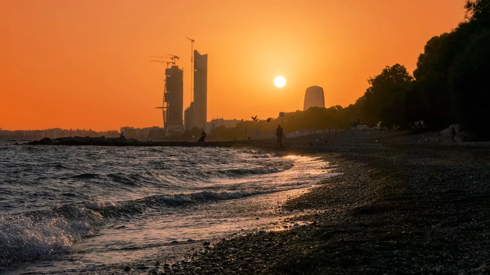 Coastal residential buildings in Limassol, Cyprus