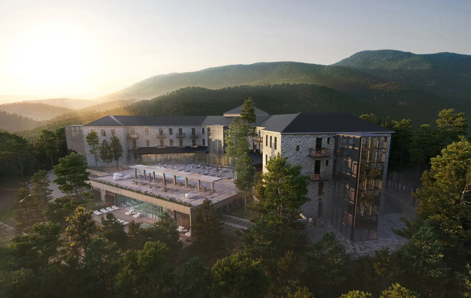 Visualisierung: Swimmingpool in Berengaria, einem BBF-Projekt in Limassol, Zypern