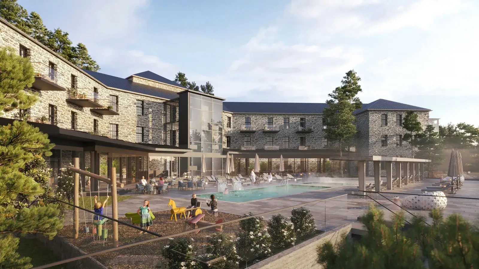 Visualisierung: Swimmingpool in Berengaria, einem BBF-Projekt in Limassol, Zypern