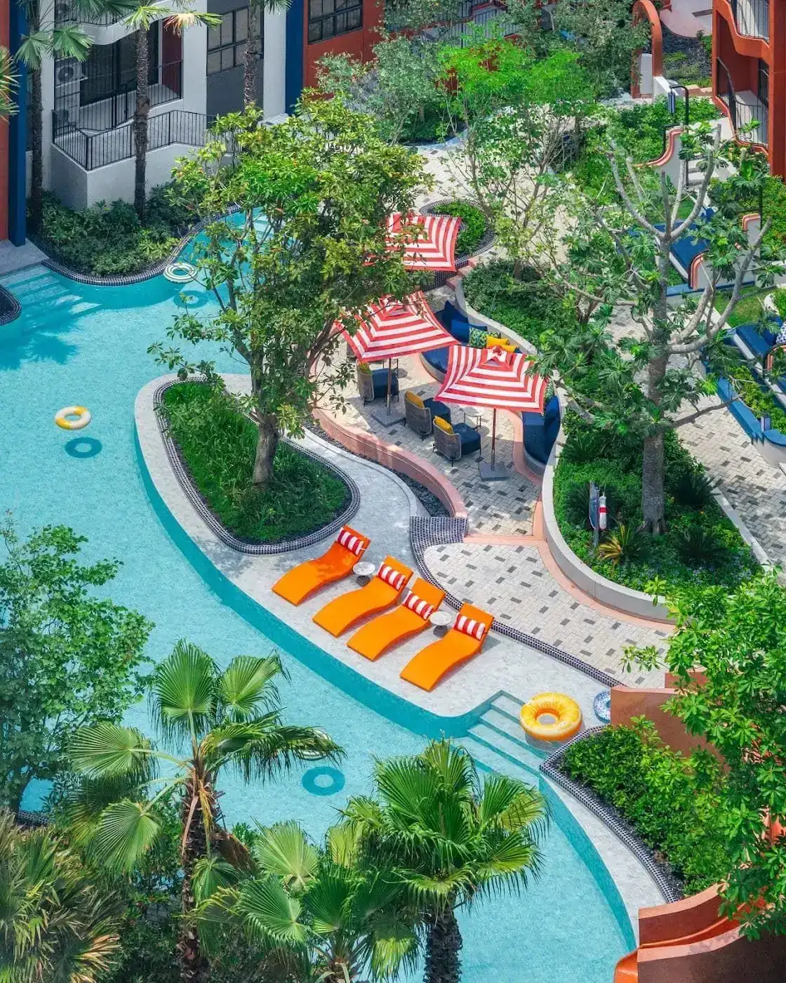 Communal area at Cabanas Hua Hin, a Sansiri development in Hua Hin, Thailand