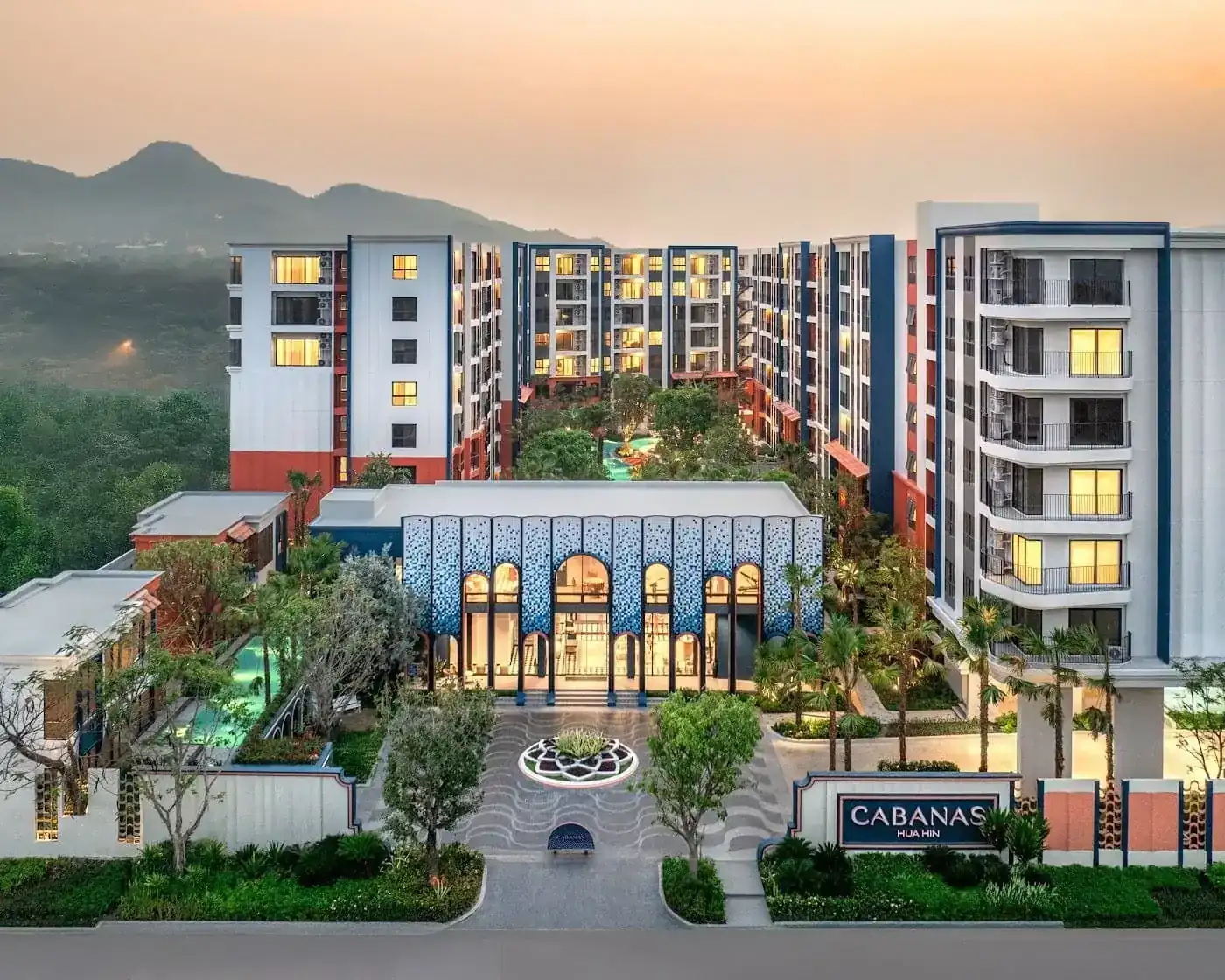 Garden at Cabanas Hua Hin, a Sansiri development in Hua Hin, Thailand