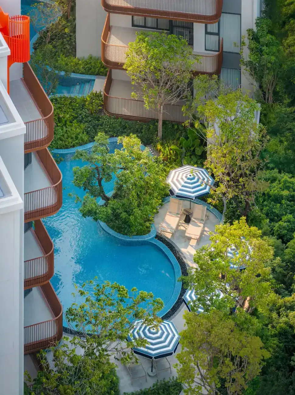 Swimming pool at CANVAS Cherngtalay, a Sansiri development in Phuket, Thailand