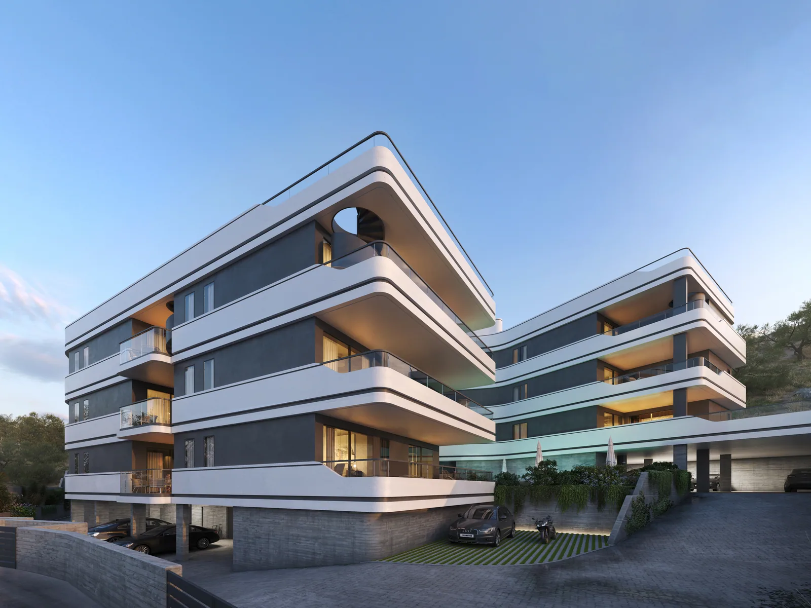Visualisation: Facade at Cypress Grove, a BBF development in Limassol, Cyprus