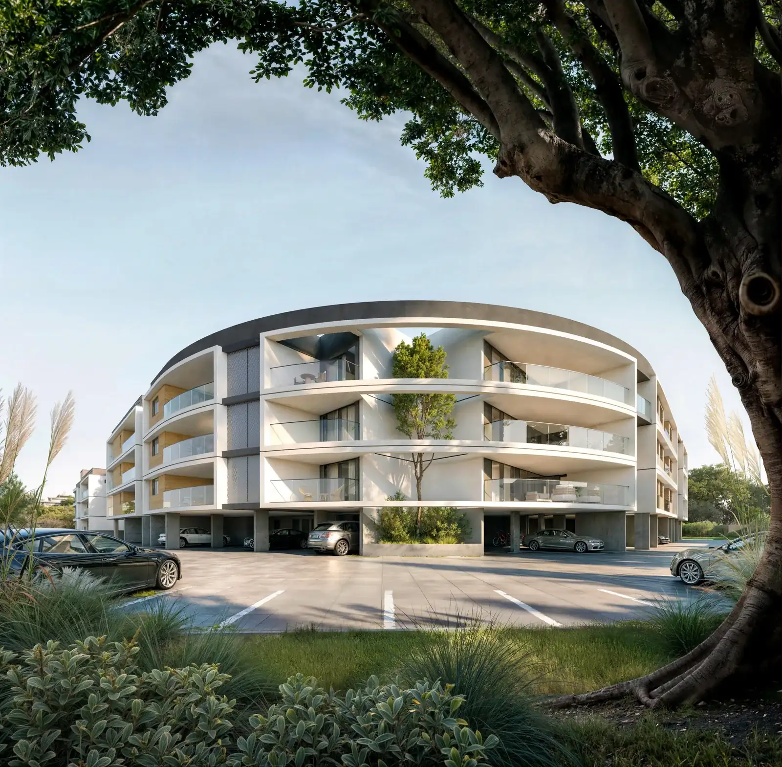 Visualisierung: Fassade in Eden Bay, einem BBF-Projekt in Paphos, Zypern