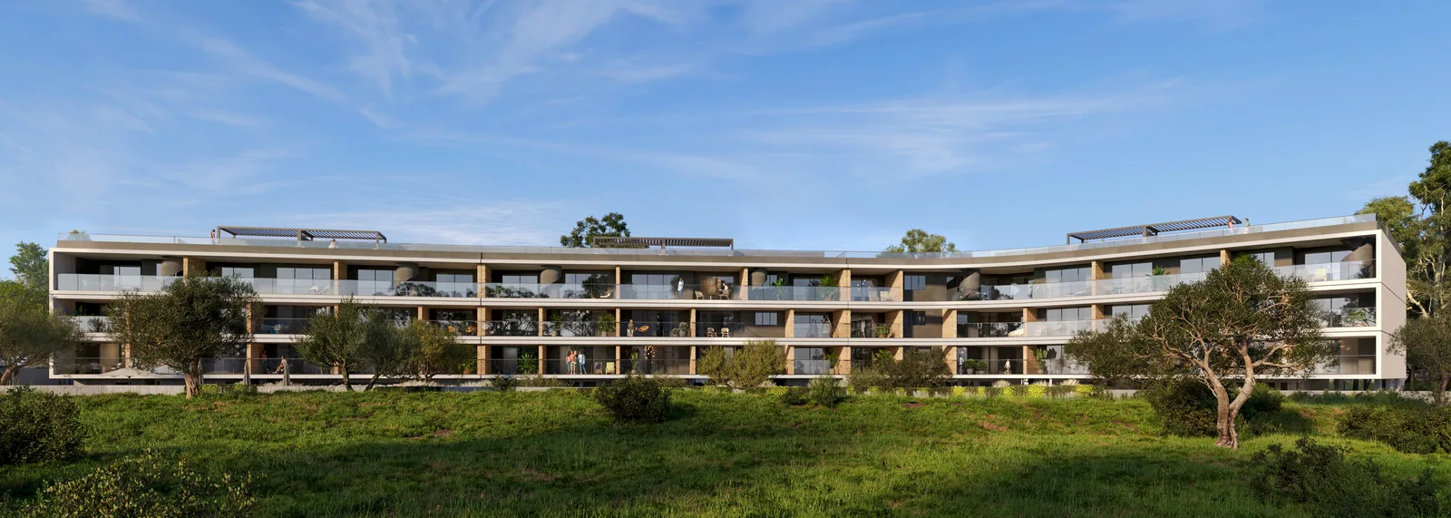 Visualisierung: Fassade in Eden Bay, einem BBF-Projekt in Paphos, Zypern
