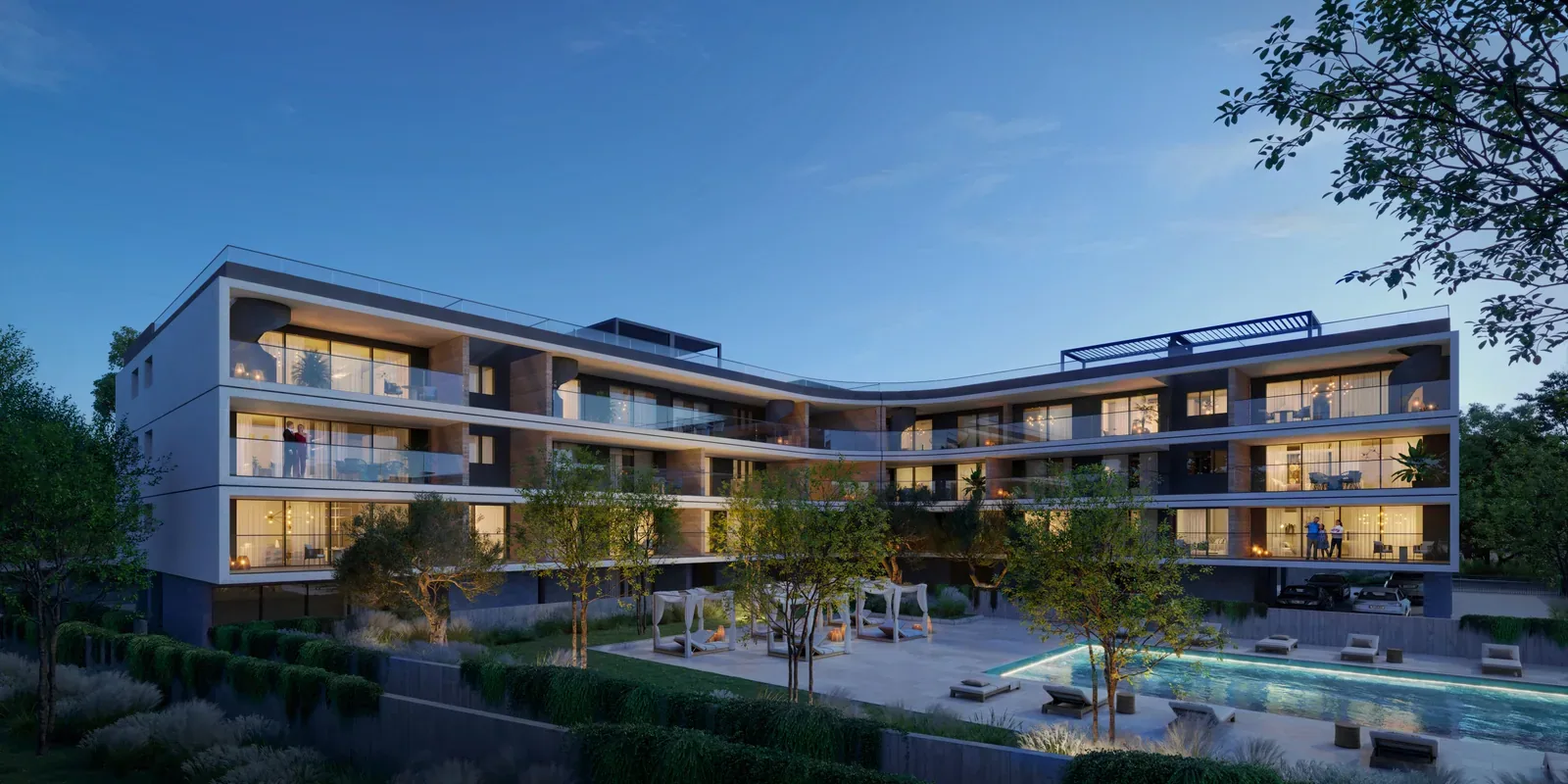 Visualisierung: Swimmingpool in Eden Bay, einem BBF-Projekt in Paphos, Zypern