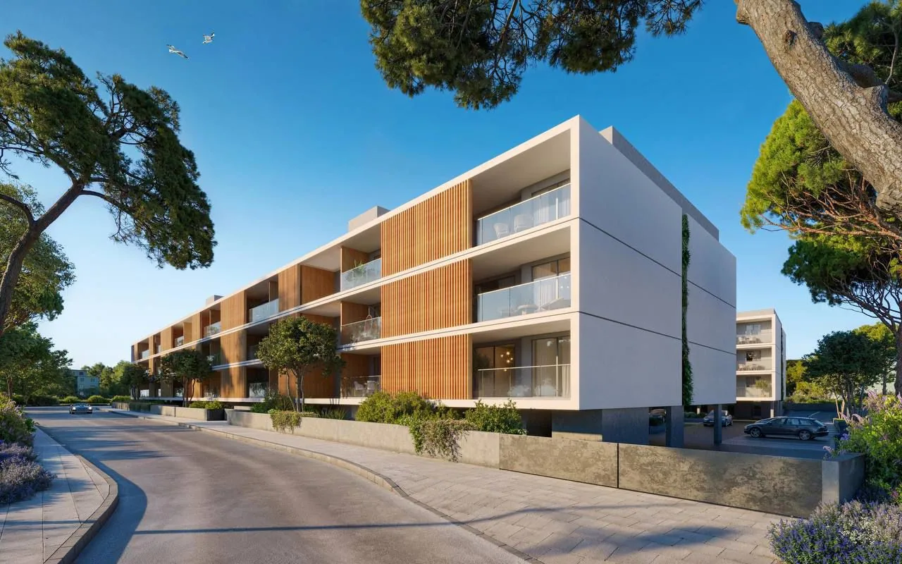 Visualisierung: Fassade in Eden Golf, einem BBF-Projekt in Paphos, Zypern