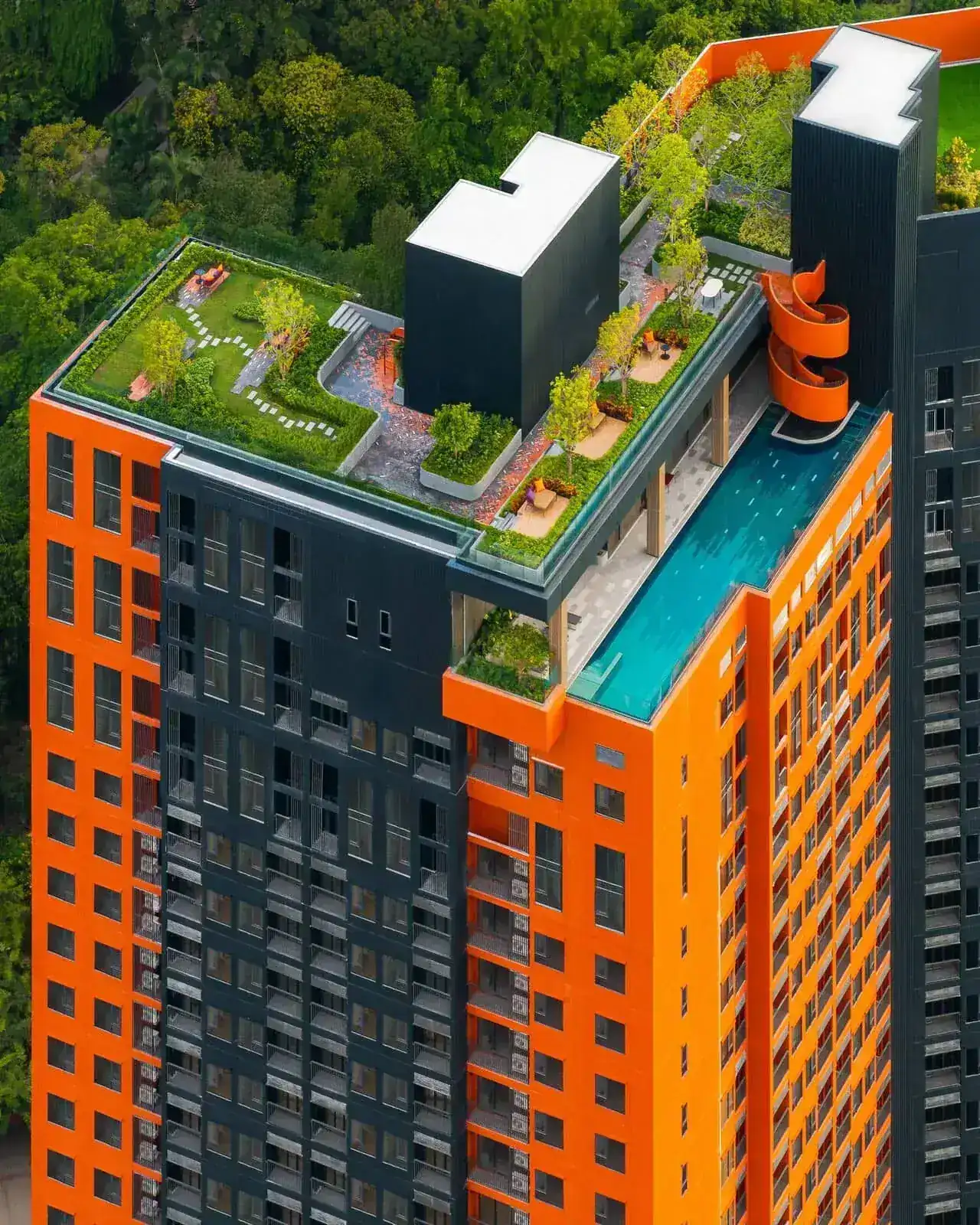 Rooftop terrace at FLO by Sansiri, a Sansiri development in Bangkok, Thailand