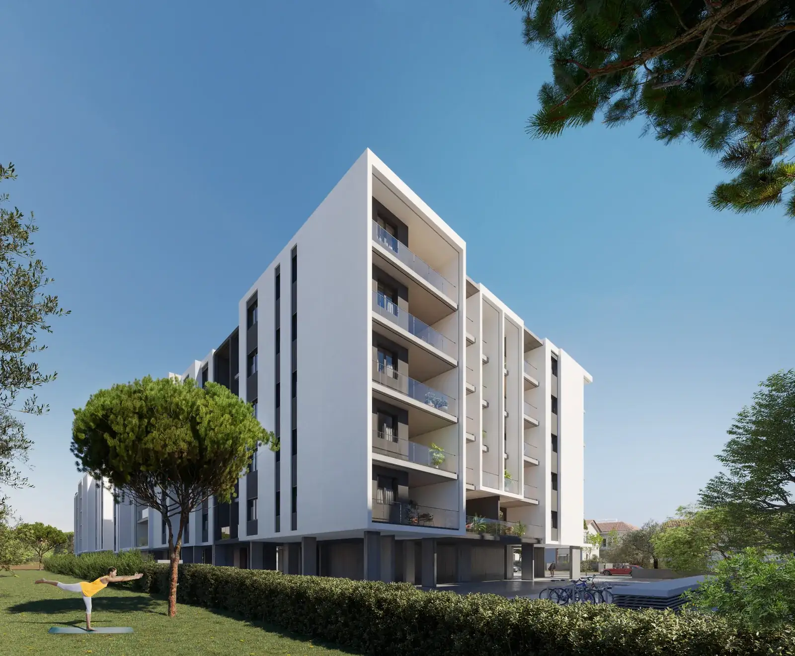 Visualisierung: Aussenansicht in Flow, einem BBF-Projekt in Limassol, Zypern