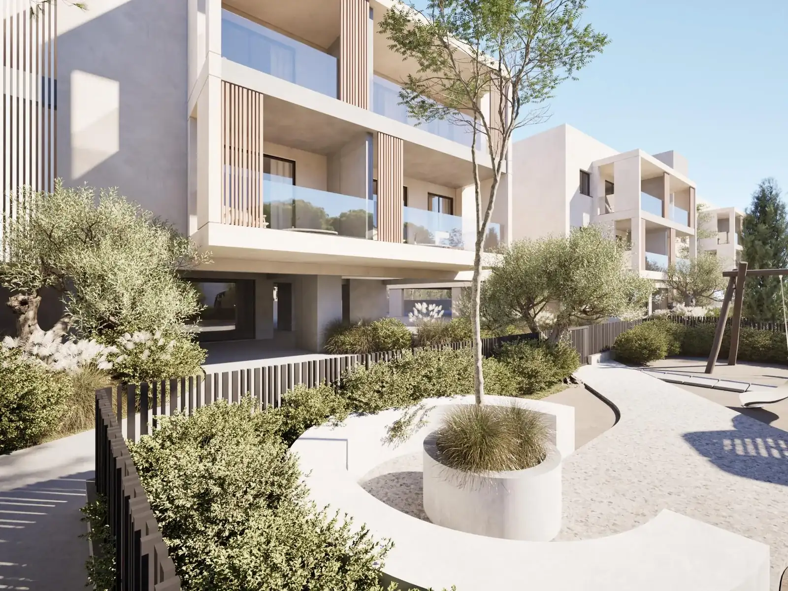 Visualisierung: Gemeinschaftsbereich in Golf Valley, einem BBF-Projekt in Limassol, Zypern