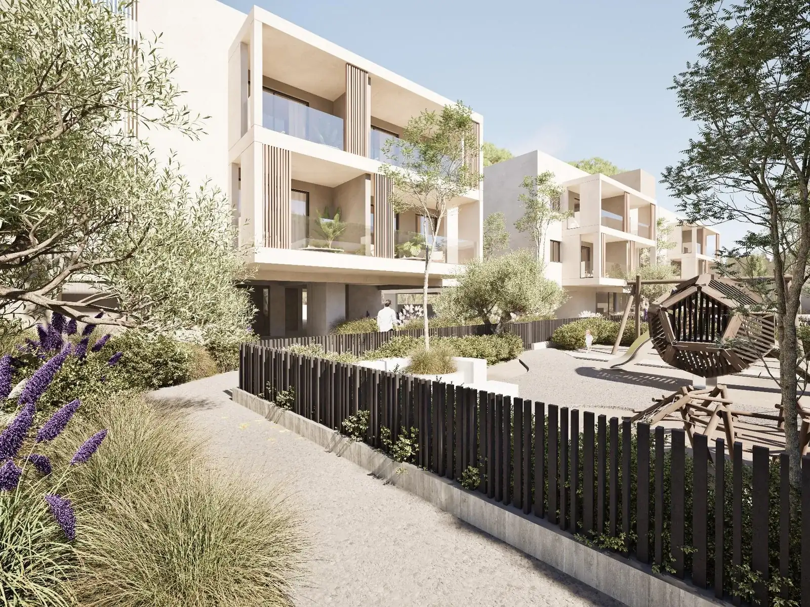 Visualisierung: Garten in Golf Valley, einem BBF-Projekt in Limassol, Zypern