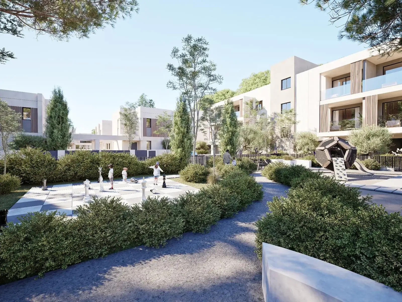 Visualisierung: Garten in Golf Valley, einem BBF-Projekt in Limassol, Zypern