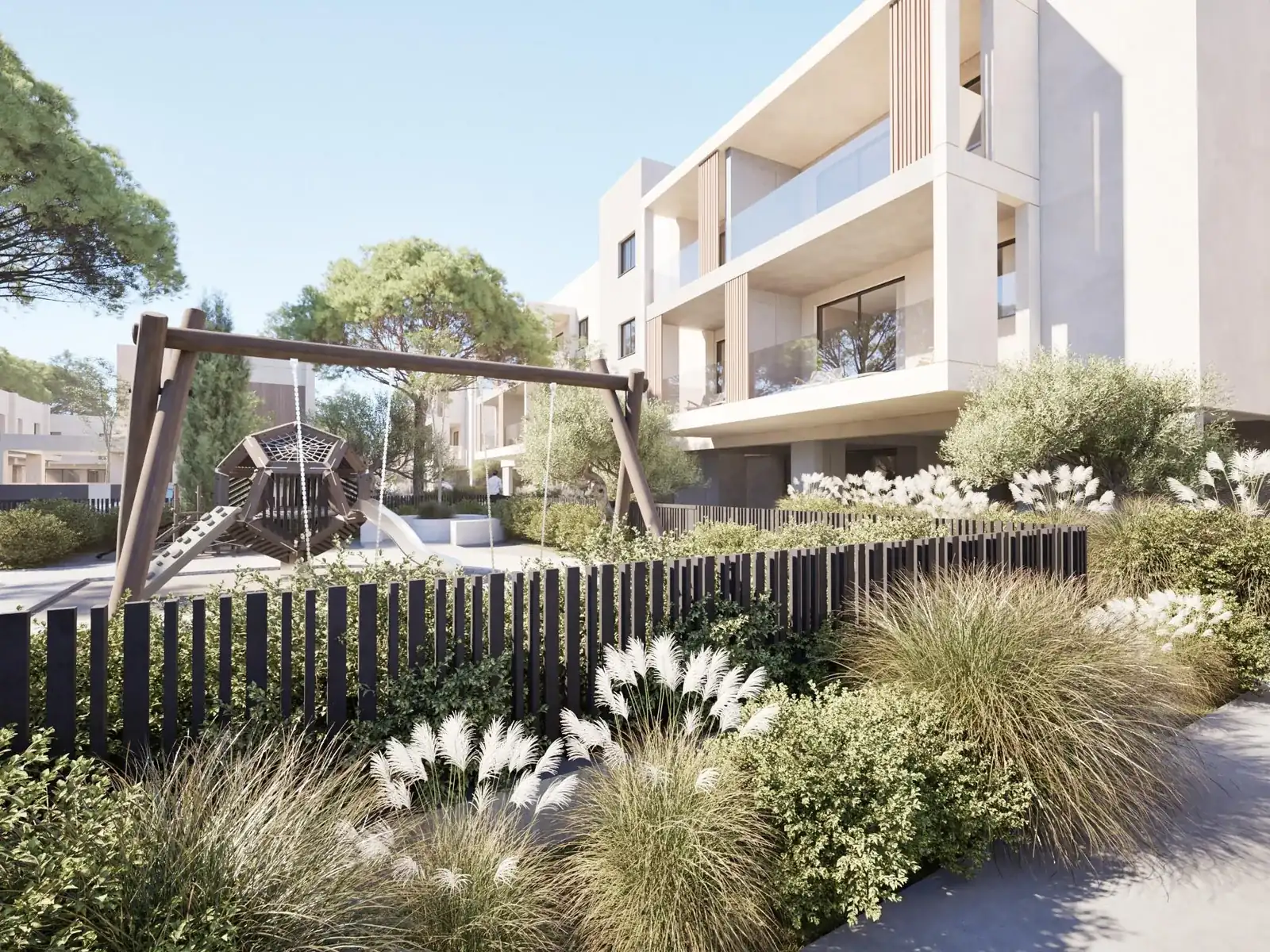 Visualisierung: Gemeinschaftsbereich in Golf Valley, einem BBF-Projekt in Limassol, Zypern