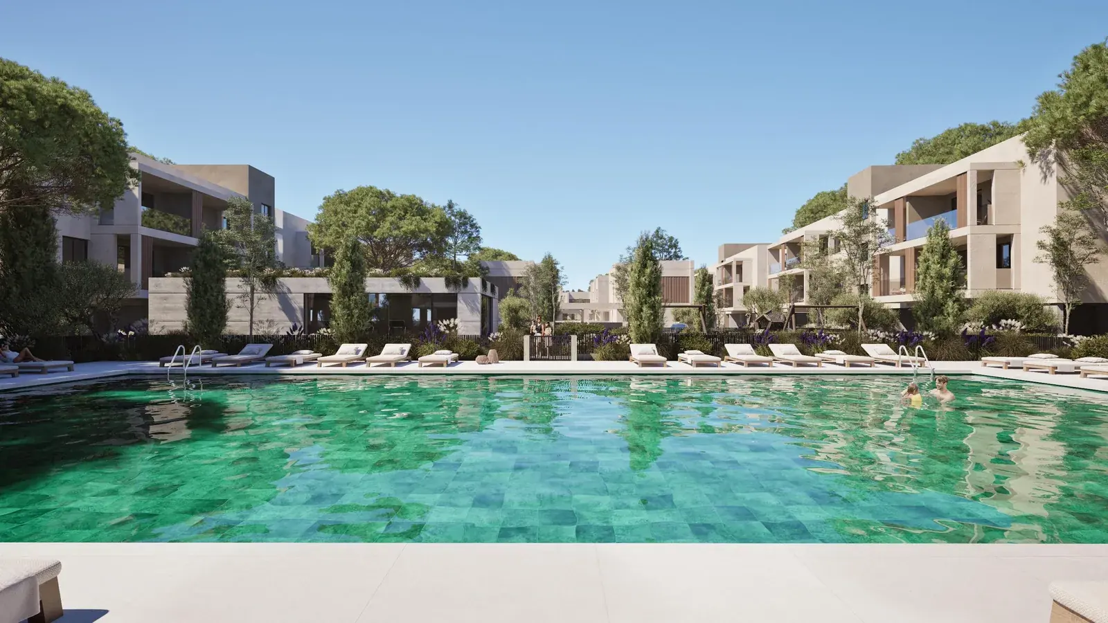 Visualisierung: Swimmingpool in Golf Valley, einem BBF-Projekt in Limassol, Zypern