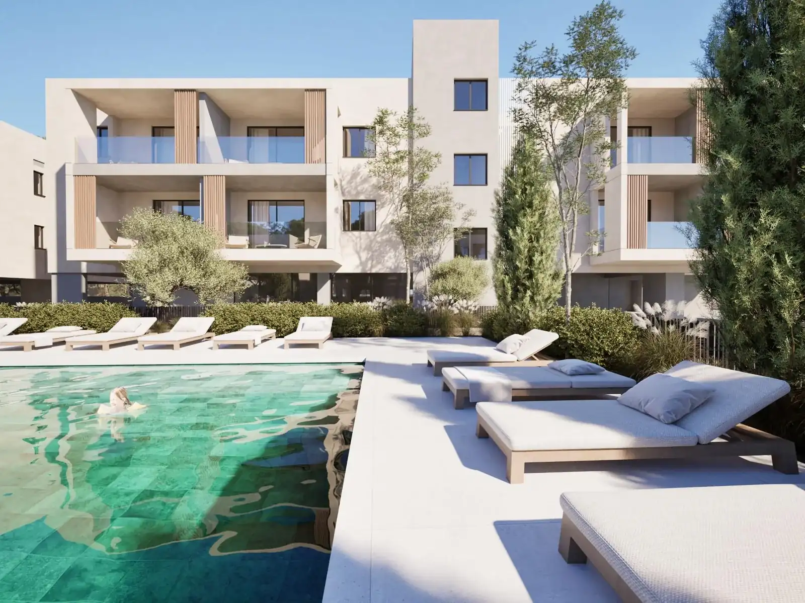 Visualisierung: Swimmingpool in Golf Valley, einem BBF-Projekt in Limassol, Zypern