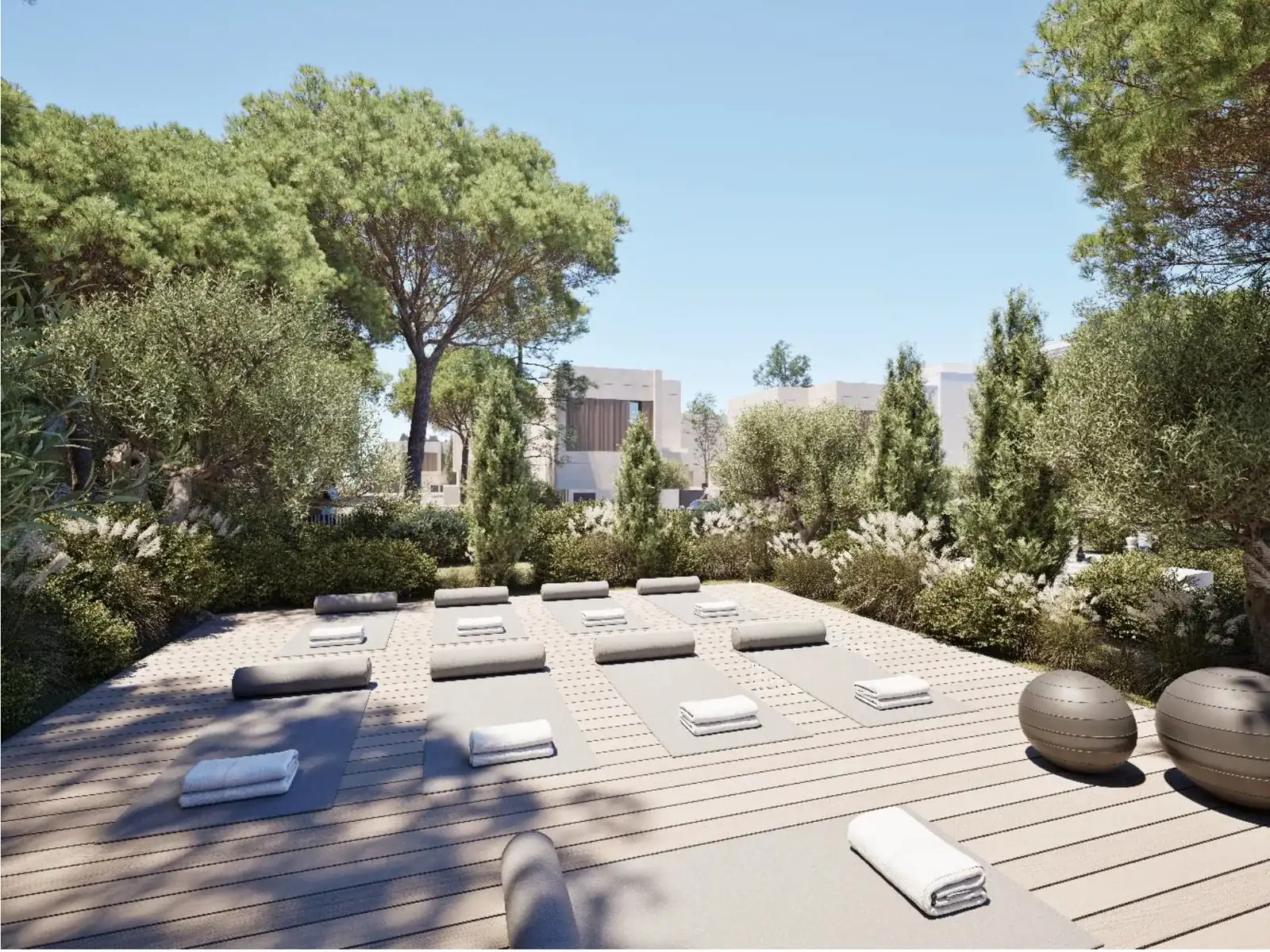 Visualisierung: Gemeinschaftsbereich in Golf Valley, einem BBF-Projekt in Limassol, Zypern