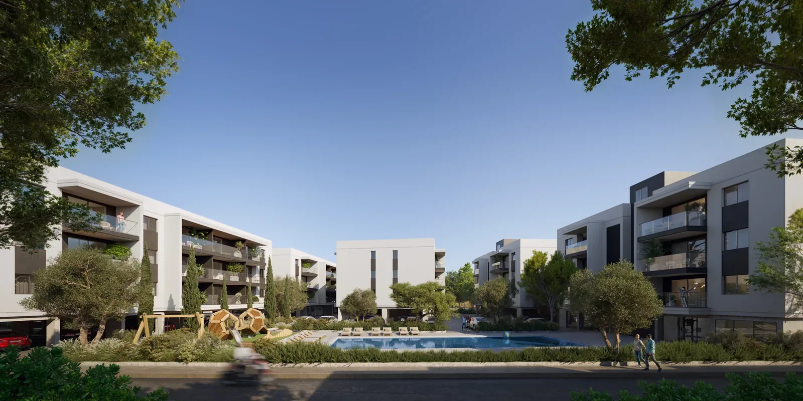 Visualisierung: Swimmingpool in Golfside, einem BBF-Projekt in Limassol, Zypern