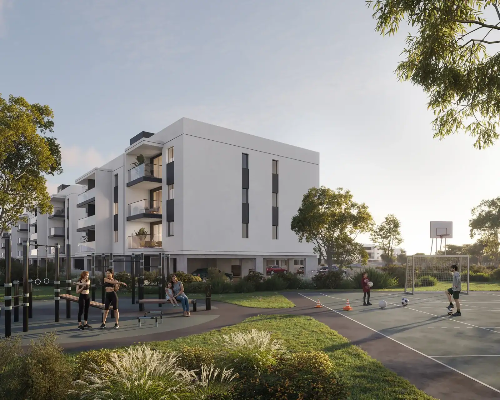Visualisierung: Gemeinschaftsbereich in Golfside, einem BBF-Projekt in Limassol, Zypern