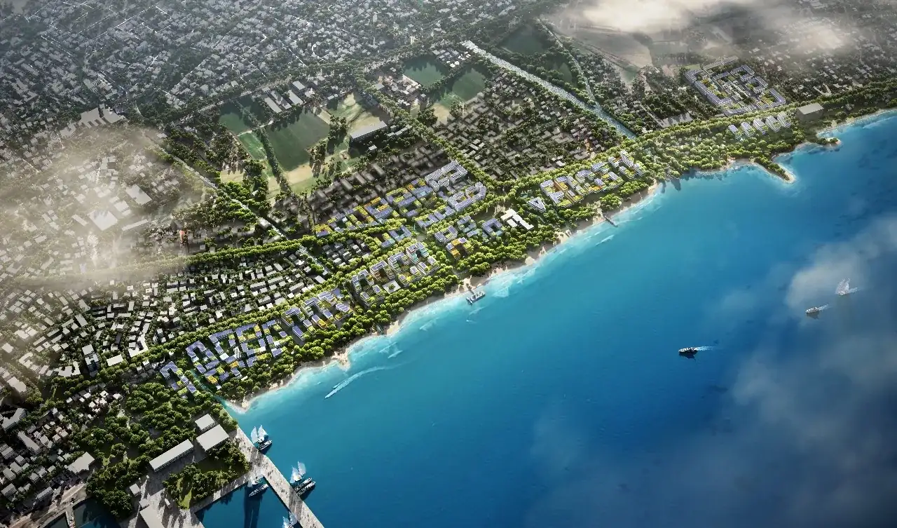 صورة تخيلية: لقطة جوية في Land of Tomorrow، مشروع من BBF في لارنكا، قبرص