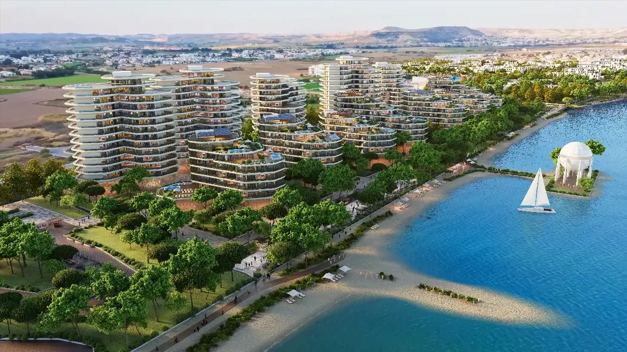صورة تخيلية: لقطة جوية في Land of Tomorrow، مشروع من BBF في لارنكا، قبرص