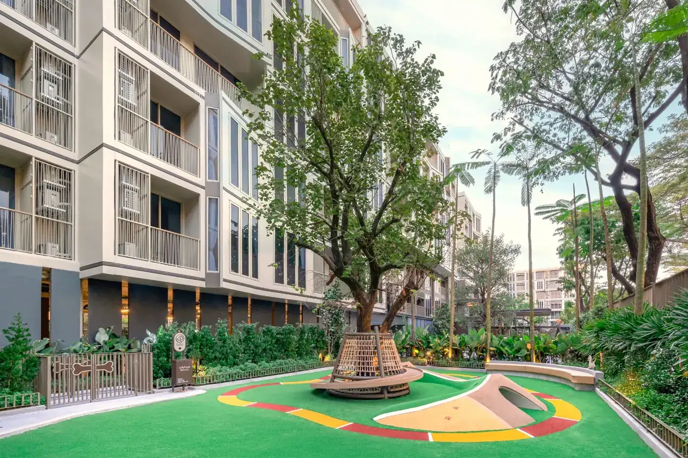 Garden at mekin HAUS, a Sansiri development in Chiang Mai, Thailand