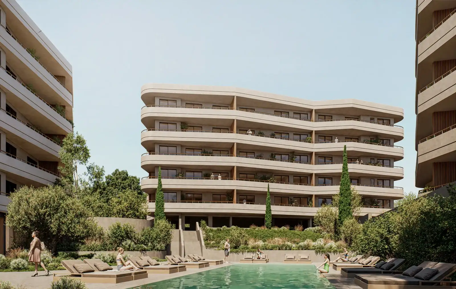 Recreación virtual: Piscina en Nest, un proyecto de BBF en Limasol, Chipre