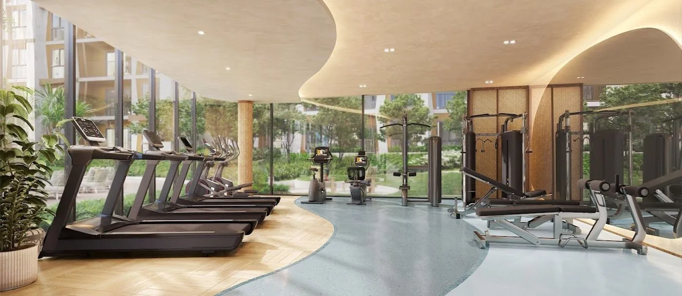 Fitness area at Rhea by Sansiri, a Sansiri development in Phuket, Thailand