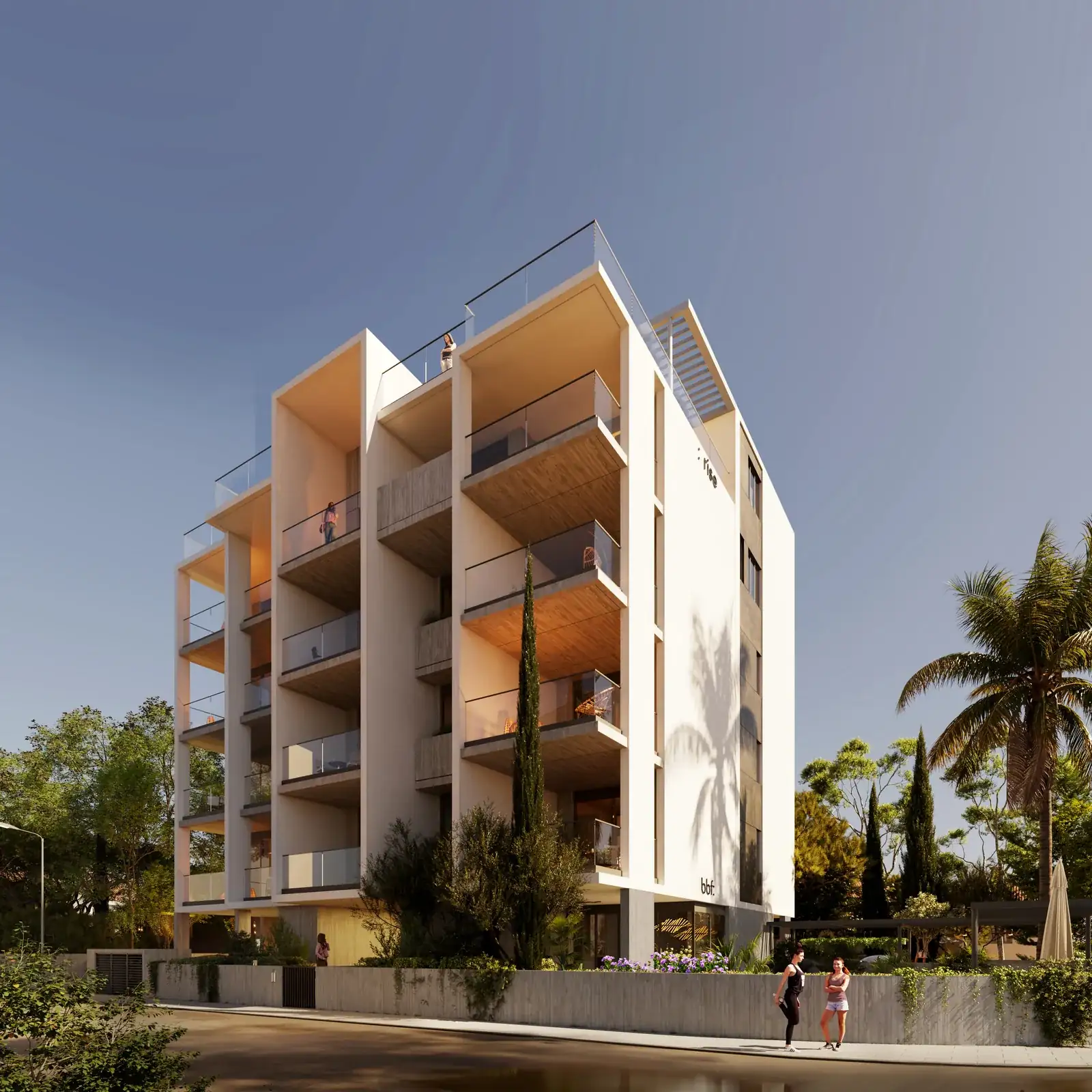 Visualisierung: Fassade in Rise, einem BBF-Projekt in Limassol, Zypern