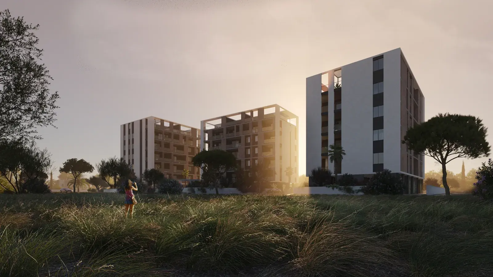 Visualisation: Exterior at Rosa dei Venti, a BBF development in Limassol, Cyprus