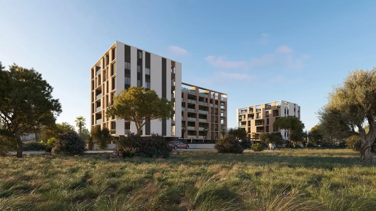 Visualisation: Garden at Rosa dei Venti, a BBF development in Limassol, Cyprus