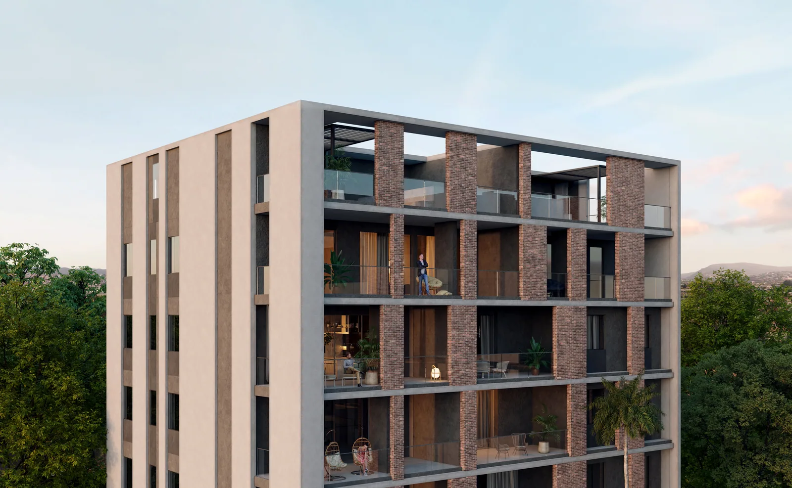 Visualisation: Facade at Rosa dei Venti, a BBF development in Limassol, Cyprus