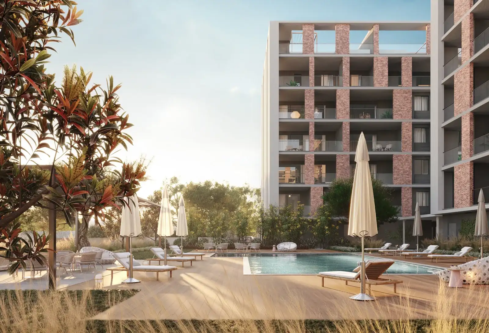 Visualisation: Swimming pool at Rosa dei Venti, a BBF development in Limassol, Cyprus