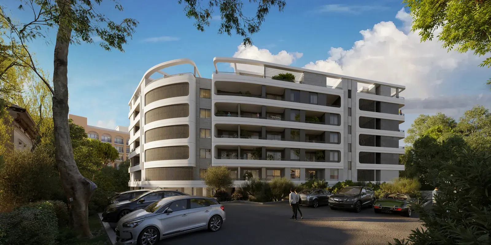 Visualisierung: Fassade in Sense, einem BBF-Projekt in Limassol, Zypern