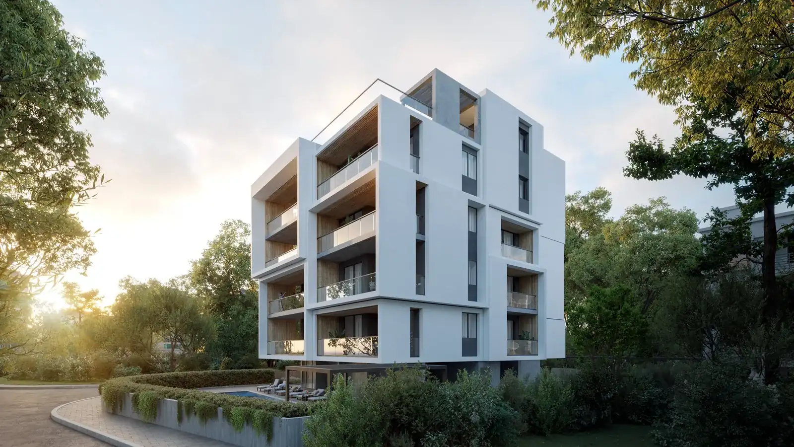 Visualisierung: Fassade in Spirit, einem BBF-Projekt in Limassol, Zypern