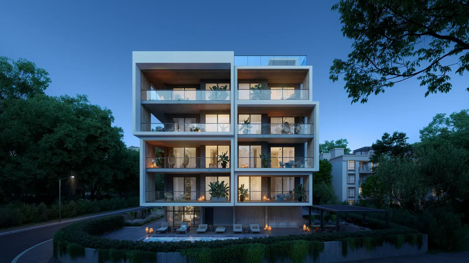 Visualisierung: Fassade in Spirit, einem BBF-Projekt in Limassol, Zypern