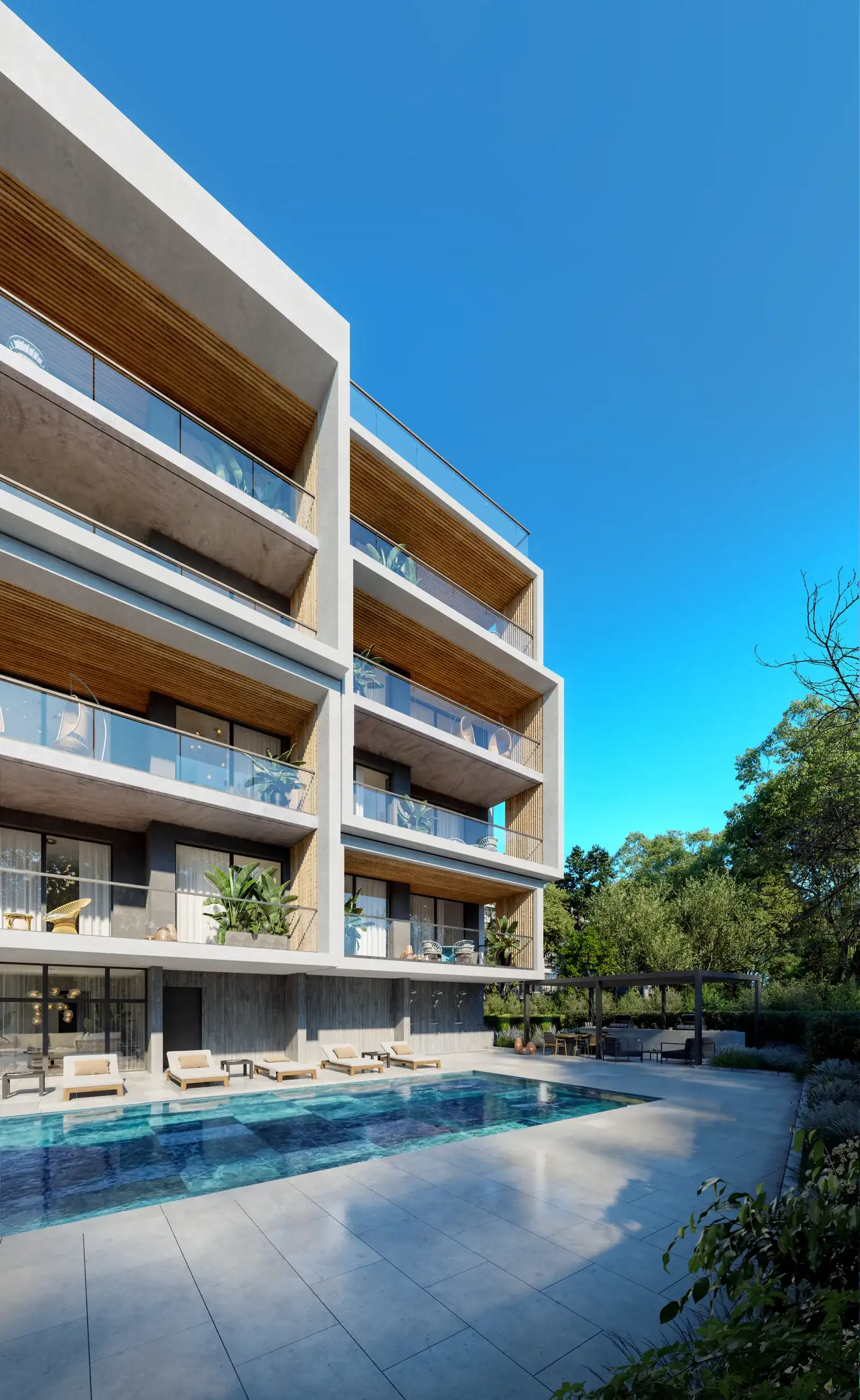 Visualisierung: Swimmingpool in Spirit, einem BBF-Projekt in Limassol, Zypern