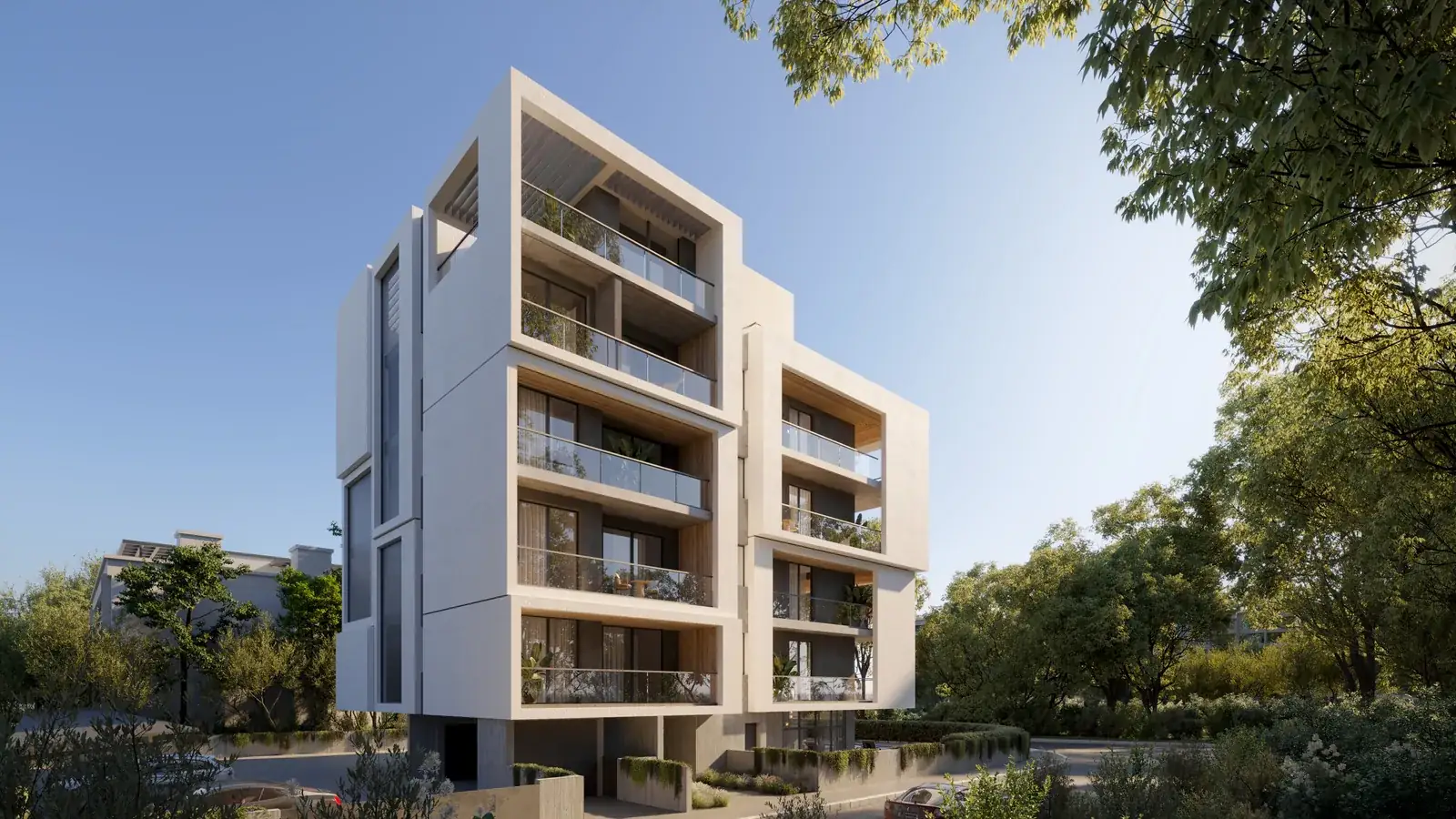 Visualisierung: Fassade in Spirit, einem BBF-Projekt in Limassol, Zypern