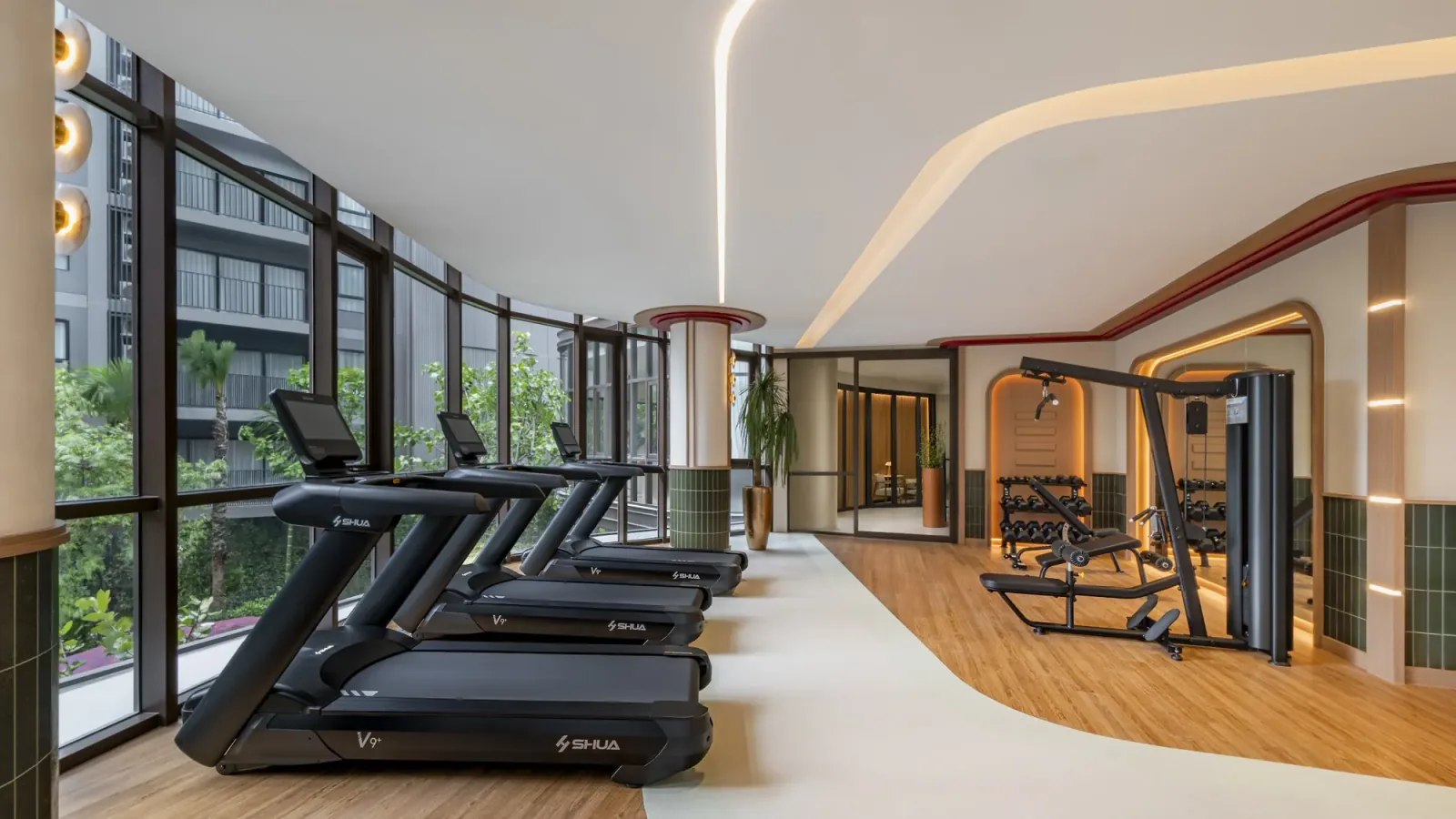 Fitness area at THE BASE Cherngtalay, a Sansiri development in Phuket, Thailand