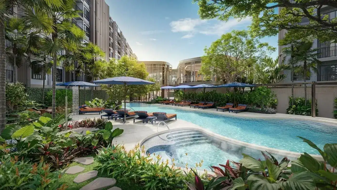 Onsen at THE BASE Cherngtalay, a Sansiri development in Phuket, Thailand