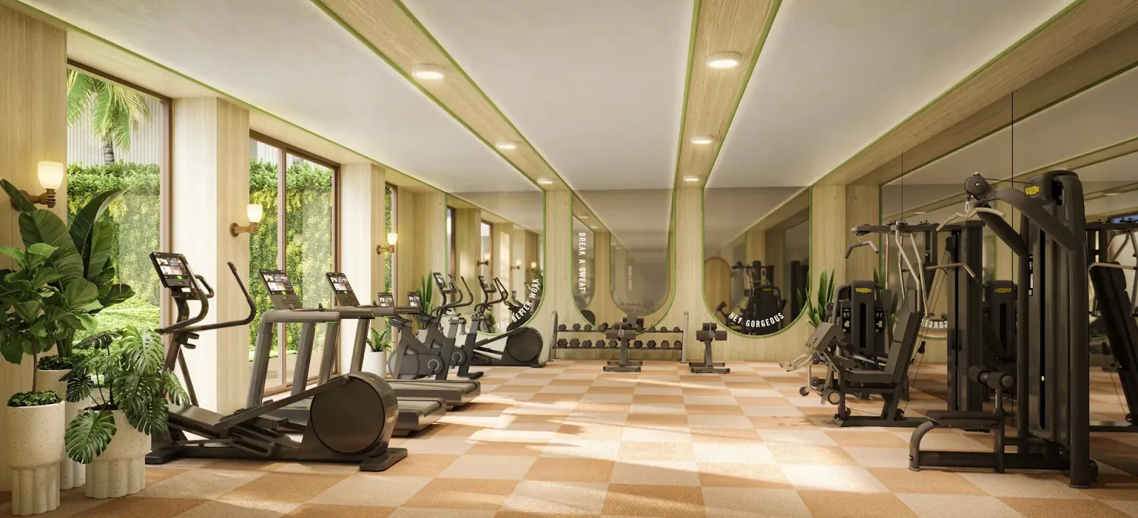 Fitnessbereich in Standard Residences, einem Sansiri-Projekt in Hua Hin, Thailand
