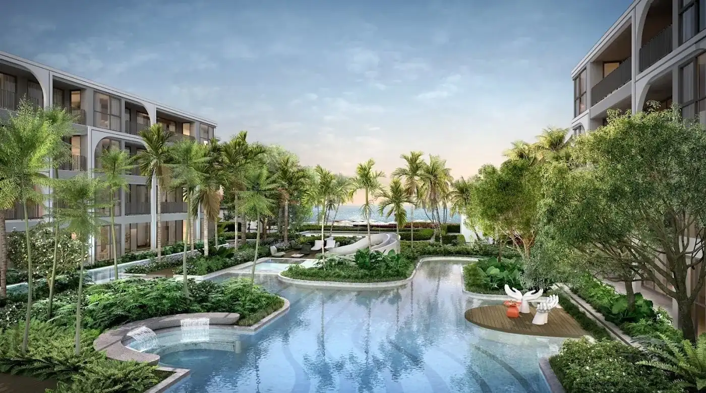 Swimming pool at Standard Residences, a Sansiri development in Hua Hin, Thailand