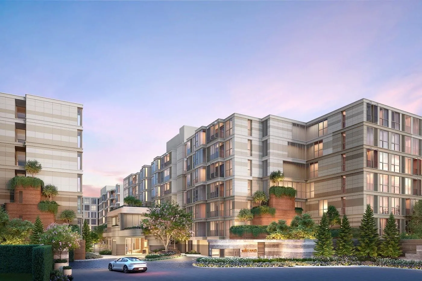 Entrance at valles HAUS, a Sansiri development in Bangkok, Thailand
