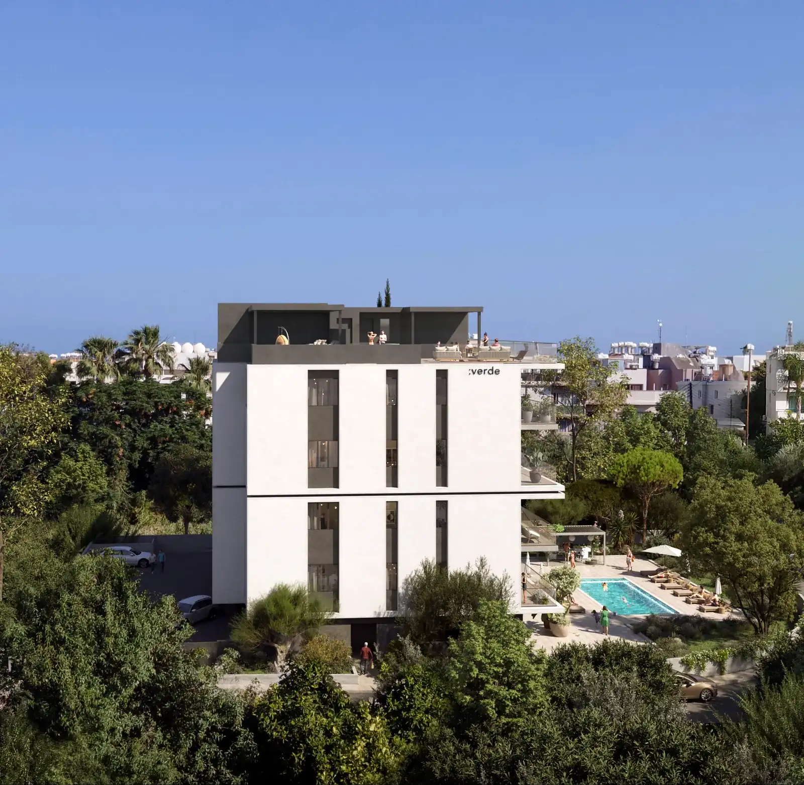 Visualisierung: Aussenansicht in Verde, einem BBF-Projekt in Limassol, Zypern