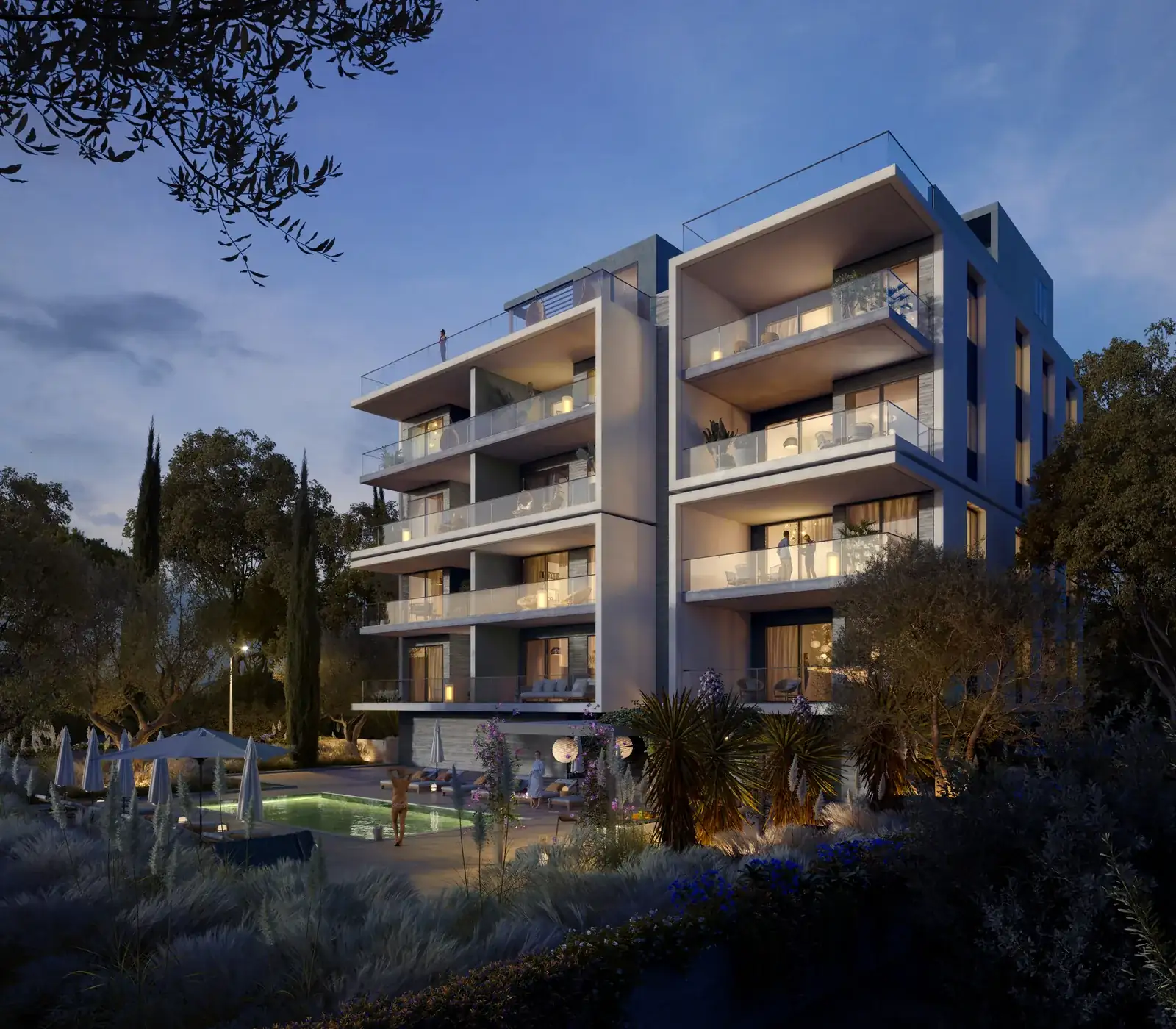 Visualisierung: Aussenansicht in Verde, einem BBF-Projekt in Limassol, Zypern