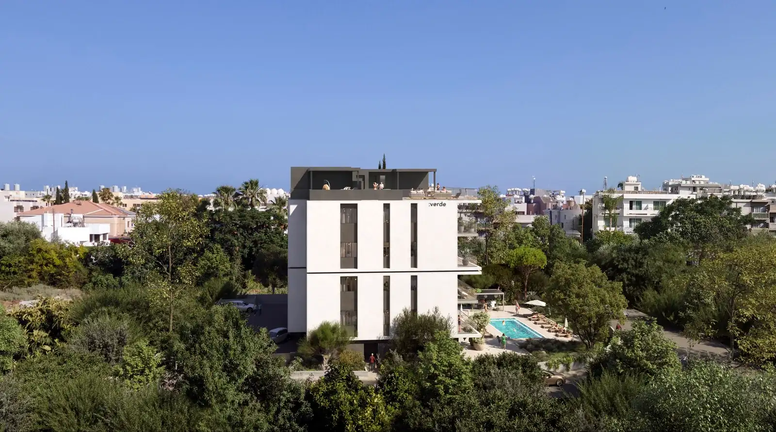 Visualisierung: Aussenansicht in Verde, einem BBF-Projekt in Limassol, Zypern