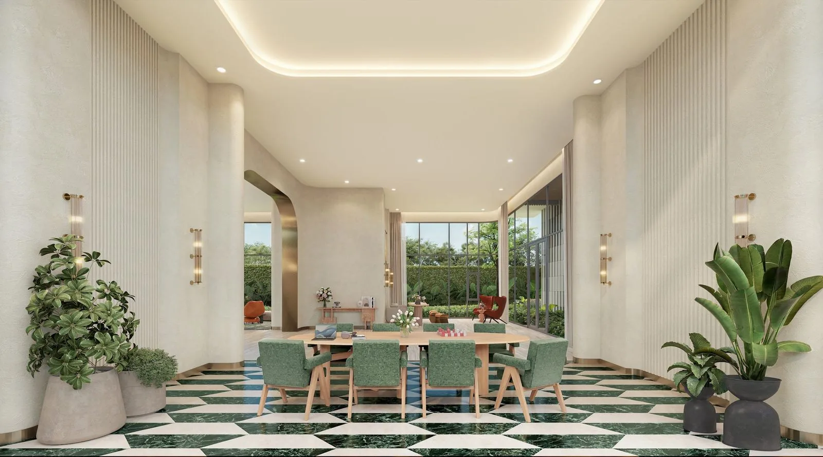 Lobby at XELF by Sansiri, a Sansiri development in Bangkok, Thailand