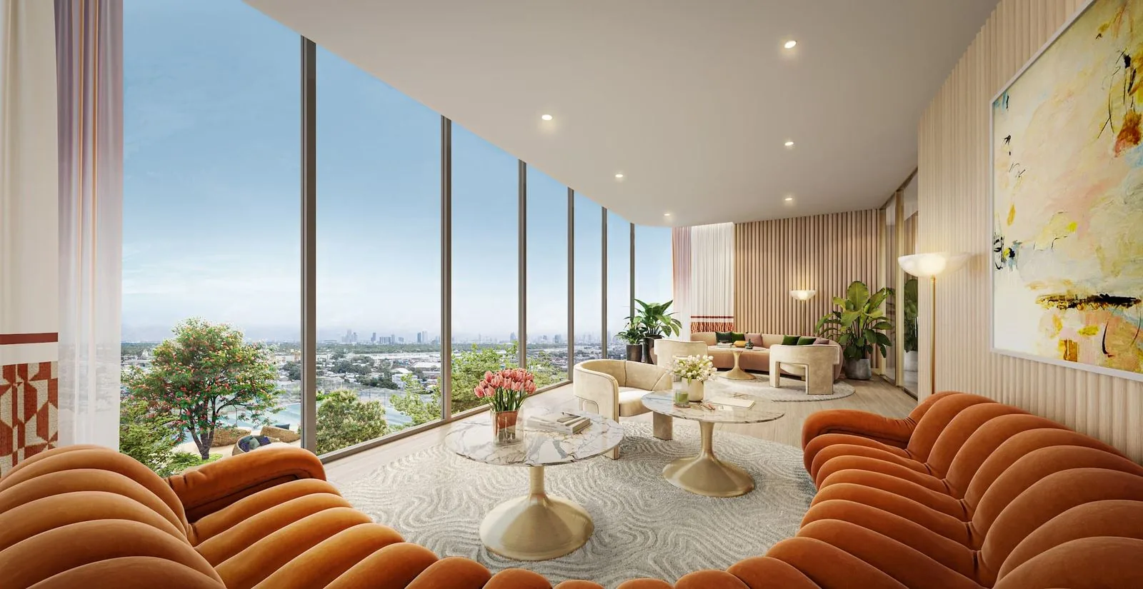 Lounge at XELF by Sansiri, a Sansiri development in Bangkok, Thailand