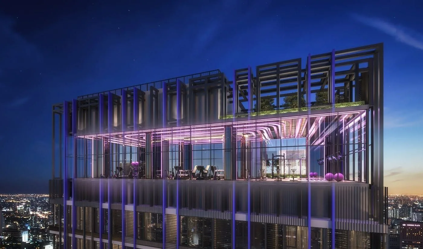 Entrance at XT Phayathai, a Sansiri development in Bangkok, Thailand